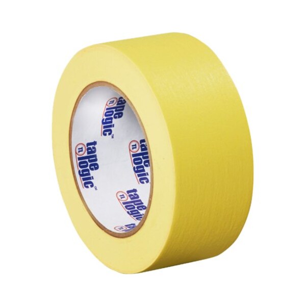 Tape Logic Masking Tape, 2x60 yd., Yellow, PK12, 2" W x 60 yds L, Yellow, 12 PK T93700312PKY - main
